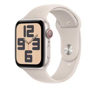 Apple Watch SE starlight Aluminum Case Starlight Sport Band 40mm S/M new !